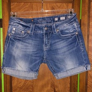 Miss Me Denim Mid Shorts